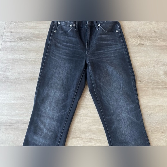 J Crew Women's 9" High Rise Vintage Straight Leg Jean Denim Pants Black 27 TALL - Picture 6 of 7